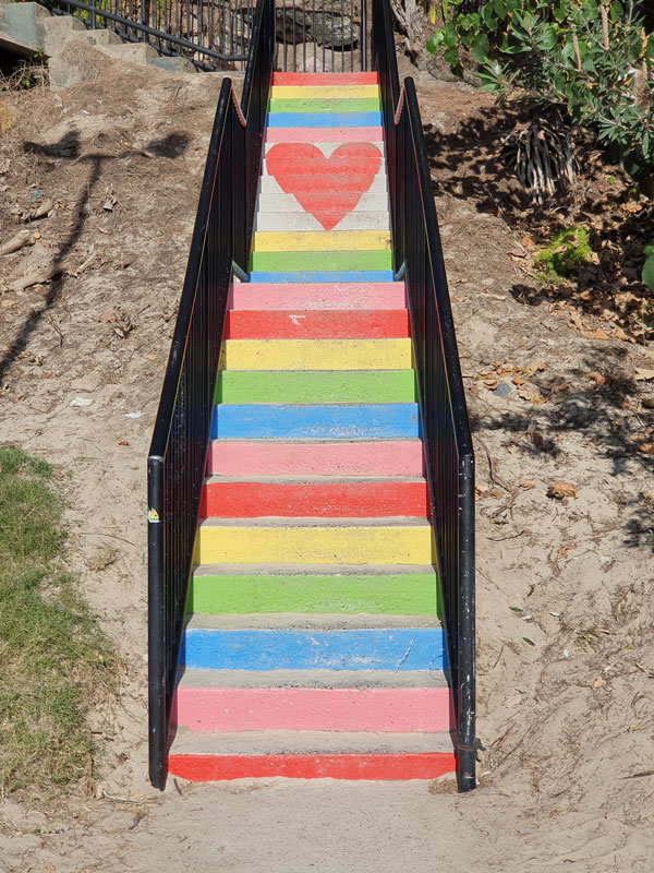 Rainbow stairs